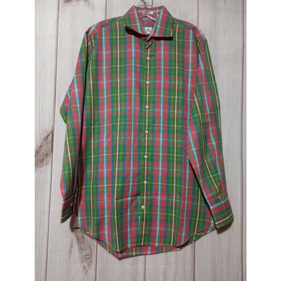Peter Millar‎ Shirt Men's Medium Green Long Sleeve Button Front - Picture 1 of 7